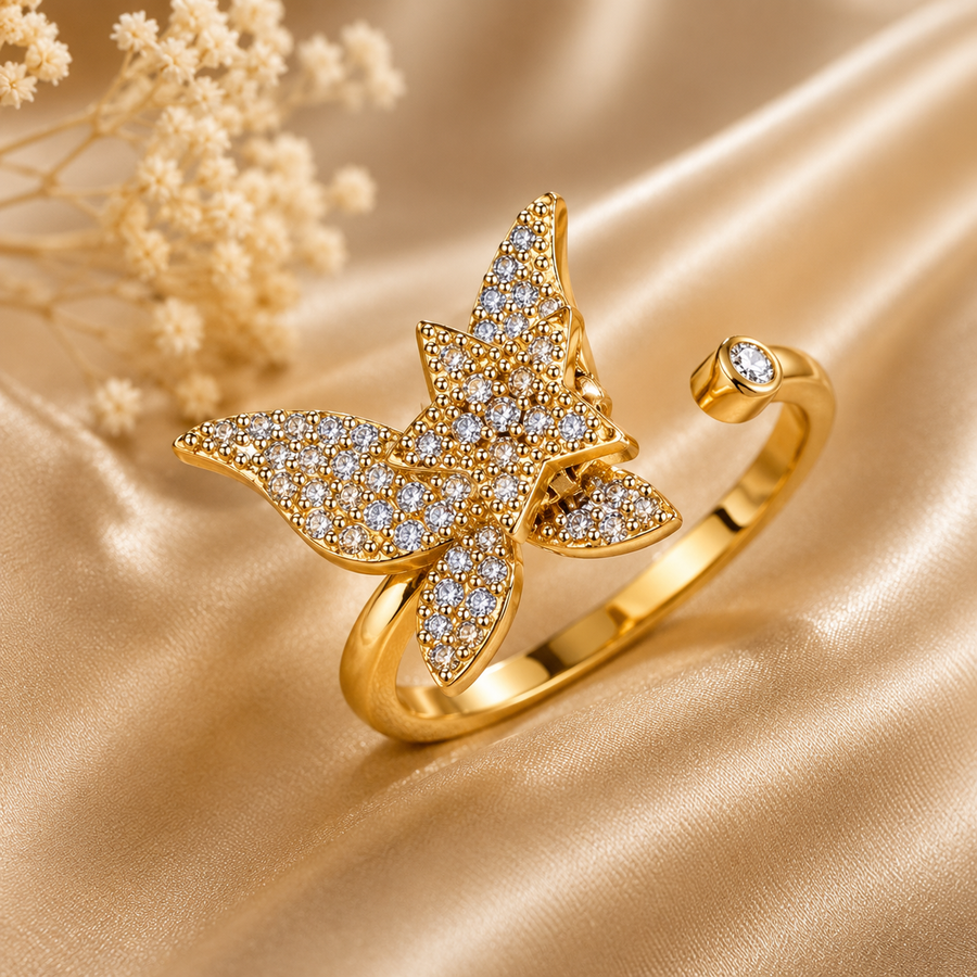 The Celeste Butterfly Spinning Ring